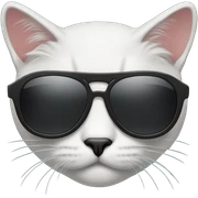 Cat with sunglasses sticker
