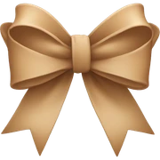 light brown bow sticker