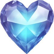 Crystal heart sticker