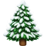 Christmas tree with snow on it sticker
