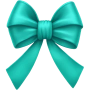 turquoise bow  sticker