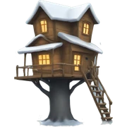 Treehouse in winter  sticker