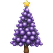 lavender christmas tree sticker