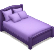 Purple bed sticker