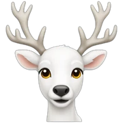 White deer  sticker