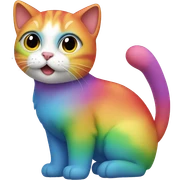 Rainbow cat sticker
