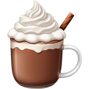 mug of hot chocolate with marshmallows and whipped cream sticker
