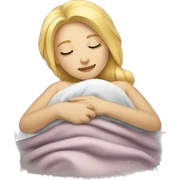 Blonde girl sleeping sticker