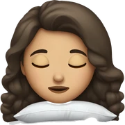Brunette girl sleeping sticker