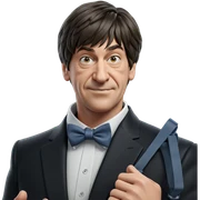 formal boy with bowtie sticker