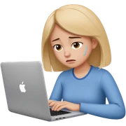 Girl done with work, putting her laptop down sticker