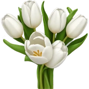 white tulip bouquet  sticker