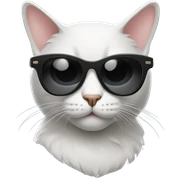 Cat with sunglasses sticker