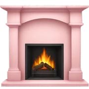 pale pink fireplace  sticker
