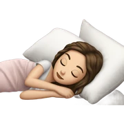 sleeping beauty brunette white girl with a silk pillow sticker