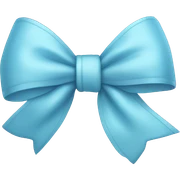 light blue bow sticker