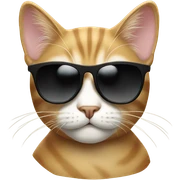 Cat with sunglasses sticker