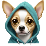 Chihuahua wears hoodie  sticker