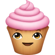 Baby pink cupcake sticker