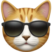 Cat with sunglasses sticker