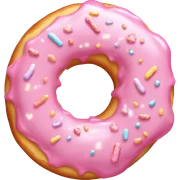 Pastel Pink Donut "A pastel pink donut with glowing frosting, shimmering sprinkles, and a magical light aur- urrounding it." sticker