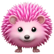 Pink hedgehog sticker