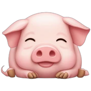 Sleepy pig sticker