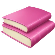 Pink book sticker