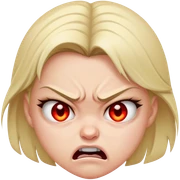 Angry girl sticker