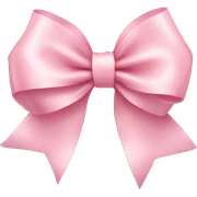 light pink ribbon bow sticker