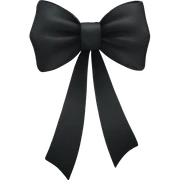 Black bow sticker