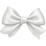 white satin bow sticker