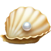 Shell with pearl  sticker