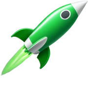 green rocket  sticker