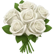 white rose bouquet sticker
