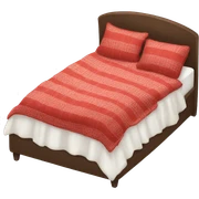 Bed with red blanket emoji  sticker