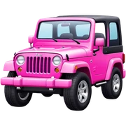 Pink girly modern jeep sticker
