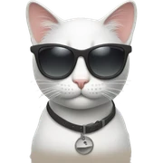Cat with sunglasses sticker
