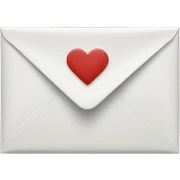White envelope with kiss mark on it  sticker