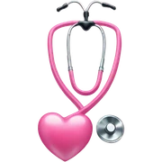 pink heart shaped stethoscope sticker