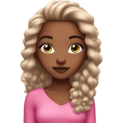 brownskin girl in pink with stunning lashes sticker