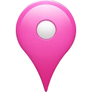 Pink location pin sticker