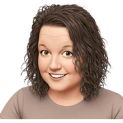 smiling girl with brown hair sticker