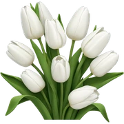white tulip bouquet  sticker