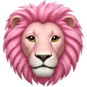 Pink lion  sticker