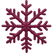 burgundy shimer snowflake sticker