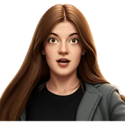 girl with long brown hair sticker