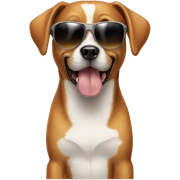 dog with sunglasses sticker