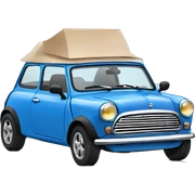 blue mini car sticker