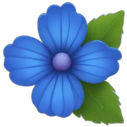 Blue flower sticker
